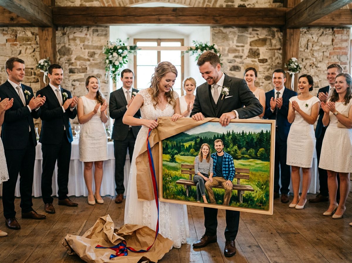 Wedding painting hand-painted from a photo
