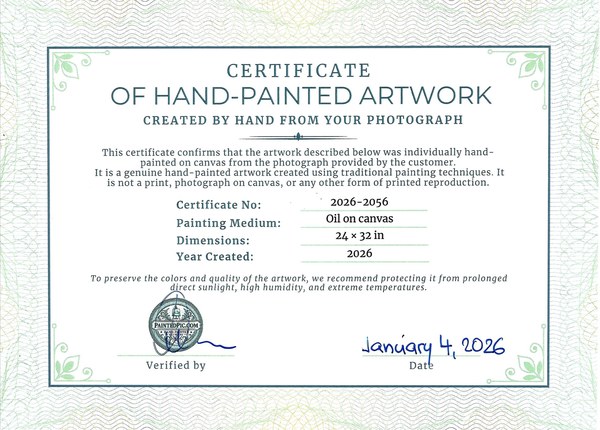 PaintedPic Certificate of Hand-Painted Artwork